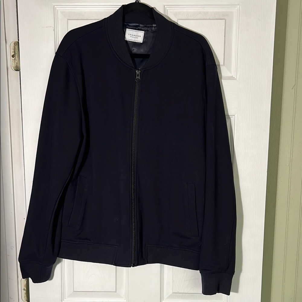 7 Diamonds Navy Blue Bomber Jacket
